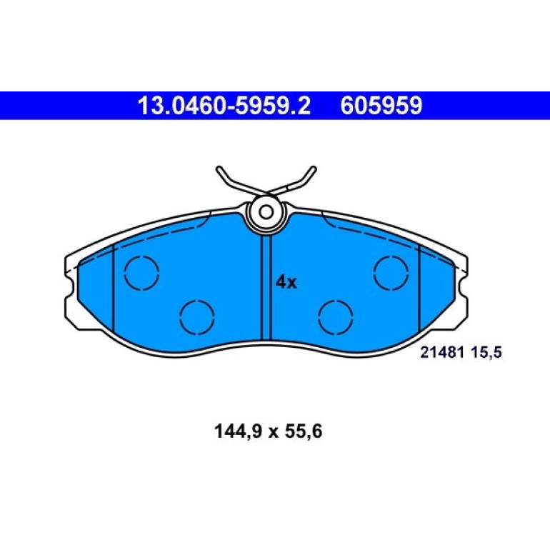Bremsbelagsatz Nissan P. Serena/Terrano/Vanette 1,6-3,0 D 92-06 13.0460-5959.2