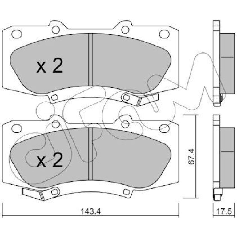 CIFAM Bremsbelagsatz, Scheibenbremse 822-937-0