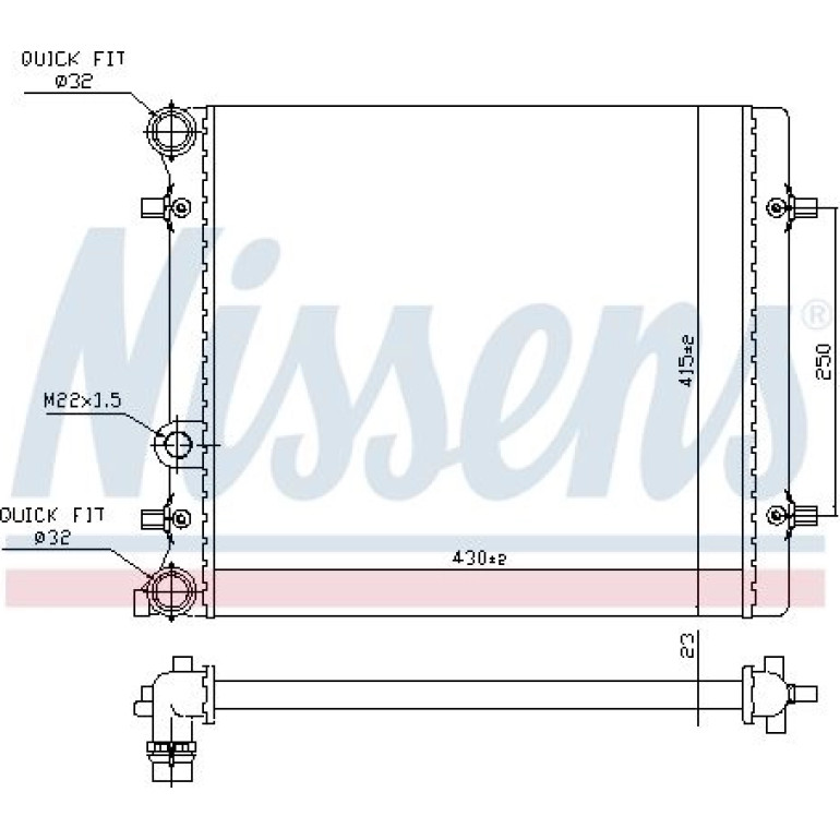 Wasserkühler PKW 641011 Wasserkühler PKW 641011