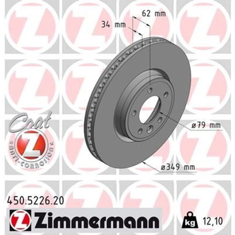 ZIMMERMANN Bremsscheibe 450.5226.20 ZIMMERMANN Bremsscheibe 450.5226.20