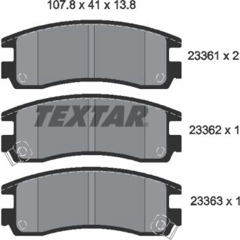 Bremsbelagsatz Opel T. Sintra 96 2336101 Bremsbelagsatz Opel T. Sintra 96 2336101