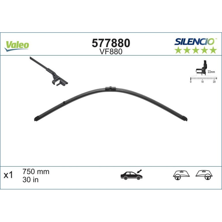 VM880 VALEO Silencio X.TRM SINGLE 577880 VM880 VALEO Silencio X.TRM SINGLE 577880
