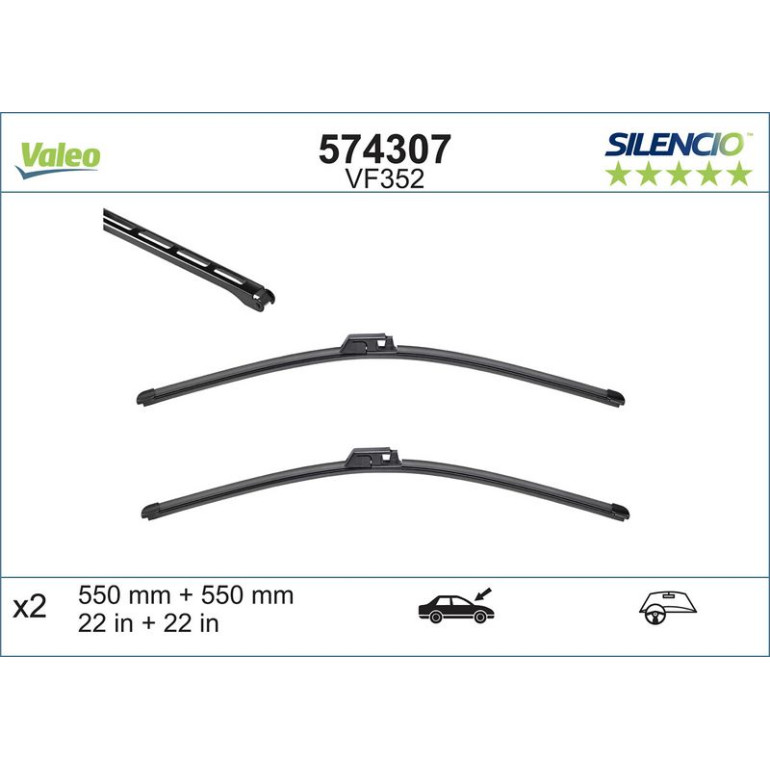 VM352 VALEO Silencio X.TRM Wischer 574307 VM352 VALEO Silencio X.TRM Wischer 574307
