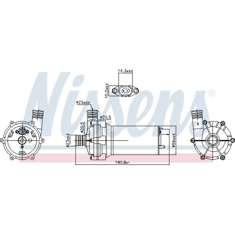NISSENS Zusatzwasserpumpe 831062 NISSENS Zusatzwasserpumpe 831062