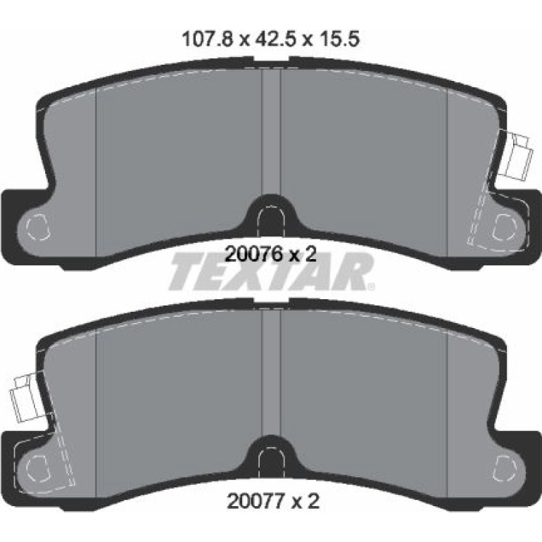 Bremsbelagsatz Toyota T. Corolla 1.4-2.0 D 85-00 2007601 Bremsbelagsatz Toyota T. Corolla 1.4-2.0 D 85-00 2007601