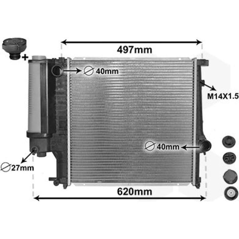 VAN WEZEL Kühler, Motorkühlung 06002124