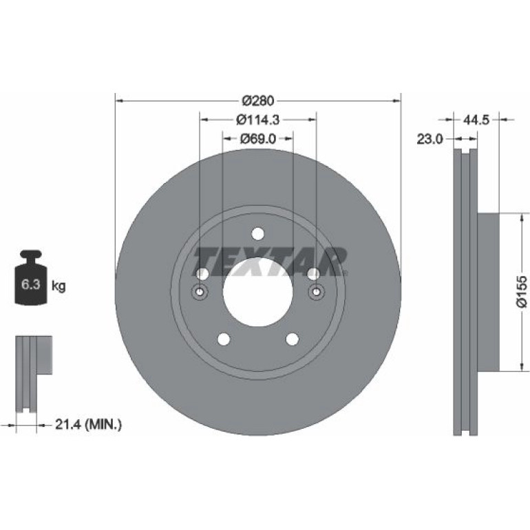 Bremsscheibe Kia P. Ceed 12- Ko A 15 92243103