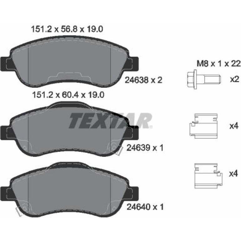 Bremsbelagsatz Honda P. Cr-V 06-/12 2463801 Bremsbelagsatz Honda P. Cr-V 06-/12 2463801