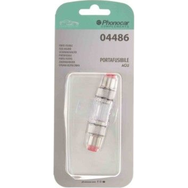 Phonocar Sicherungshalter AGU Sicherung 10x38 mm mit Nickel-klemmen 04486
