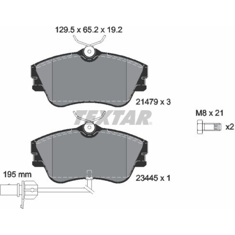 Bremsbelagsatz Vw P. T4 09/90 15 2147903 Bremsbelagsatz Vw P. T4 09/90 15 2147903