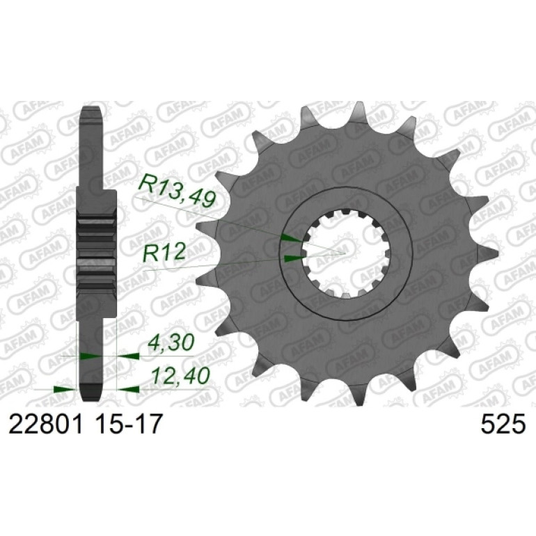 AFAM Ritzel 17 Zähne 22801-17 AFAM Ritzel 17 Zähne 22801-17