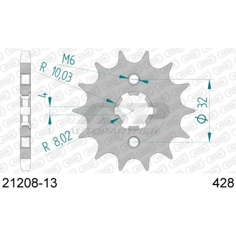 AFAM Ritzel 13 Zähne 21208-13 AFAM Ritzel 13 Zähne 21208-13