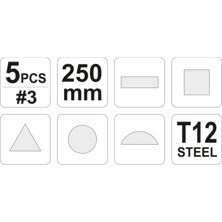 Werkstattfeilensatz 5-Tlg YT-6239 Werkstattfeilensatz 5-Tlg YT-6239
