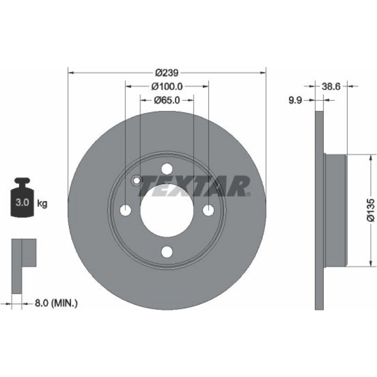 Bremsscheibe Vw P. 10Mm Gol 92009303 Bremsscheibe Vw P. 10Mm Gol 92009303