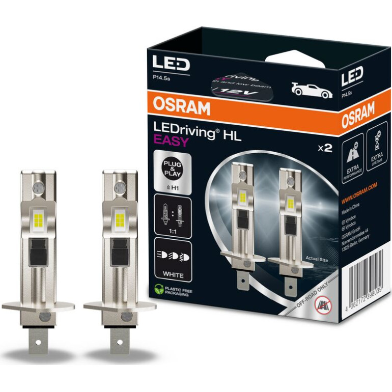 LEDriving HL EASY H1 12V 9W P14,5s 6500K White 2 Stück LEDriving HL EASY H1 12V 9W P14,5s 6500K White 2 Stück