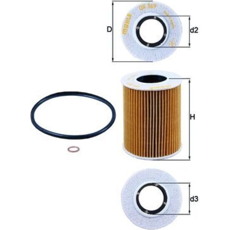 MAHLE Ölfilter OX 369D MAHLE Ölfilter OX 369D
