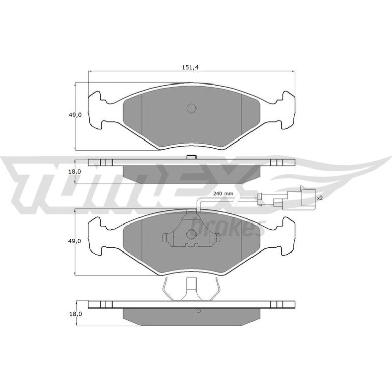 TOMEX brakes Bremsbelagsatz, Scheibenbremse TX 10-791 TOMEX brakes Bremsbelagsatz, Scheibenbremse TX 10-791