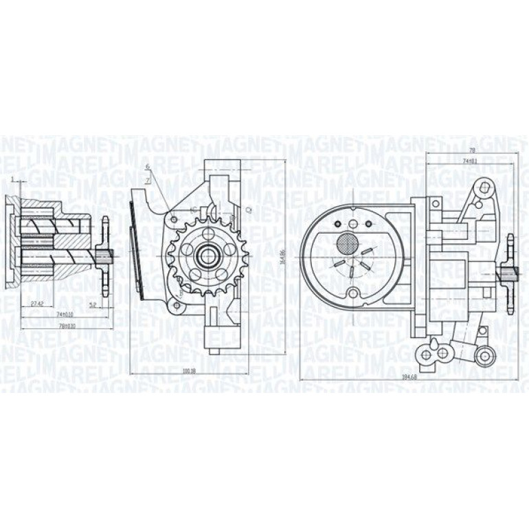 MAGNETI MARELLI Ölpumpe 351516000027 MAGNETI MARELLI Ölpumpe 351516000027