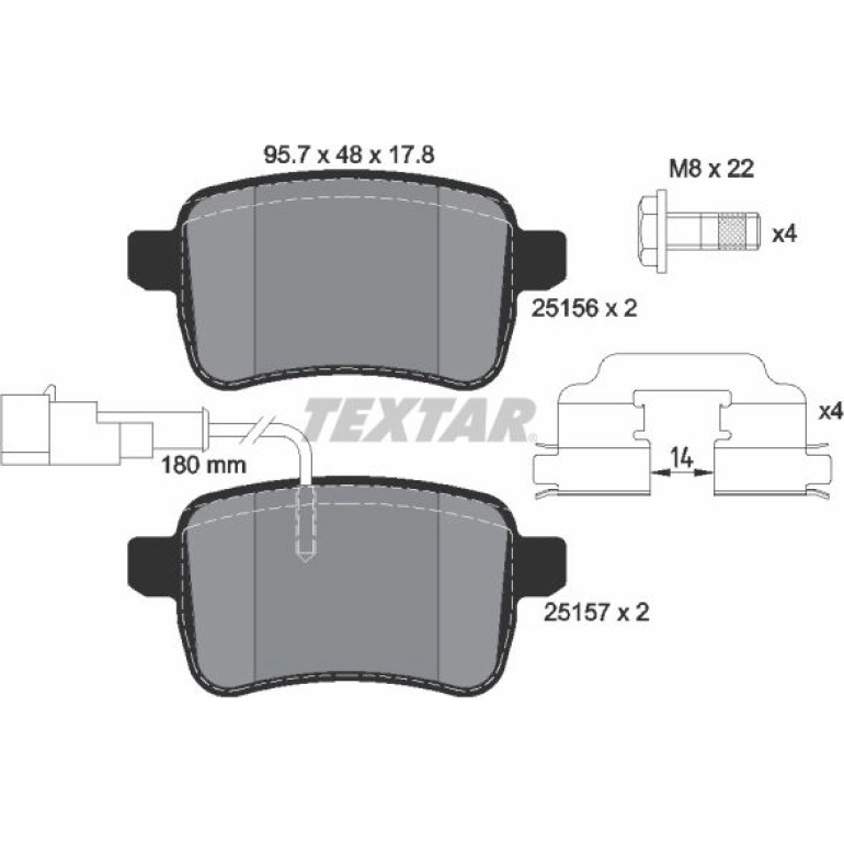 Bremsbelagsatz Alfa T. Giulietta 1.4/1.6-2.0 Jtdm 10 2515601 Bremsbelagsatz Alfa T. Giulietta 1.4/1.6-2.0 Jtdm 10 2515601