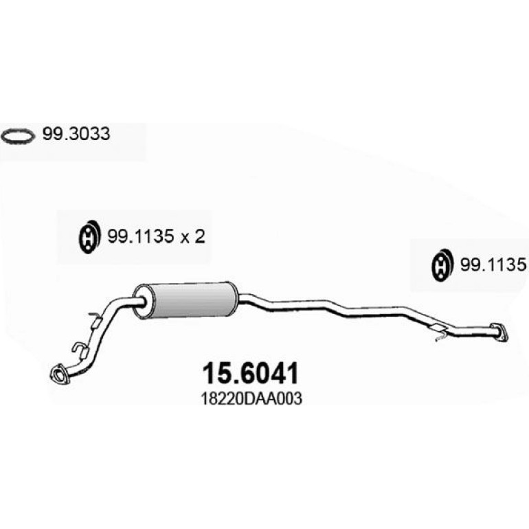 Mittelschalldämpfer 15.6041