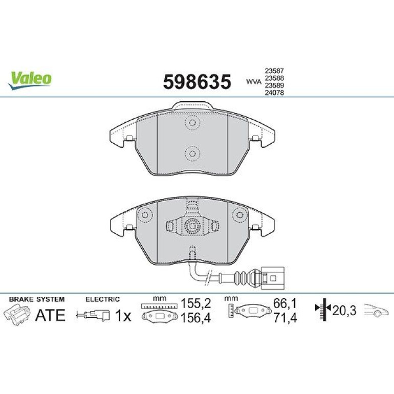 VALEO Bremsbeläge 598635 VALEO Bremsbeläge 598635