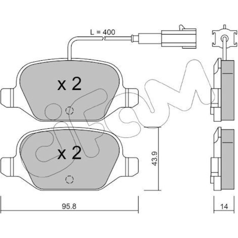 CIFAM Bremsbelagsatz, Scheibenbremse 822-324-3