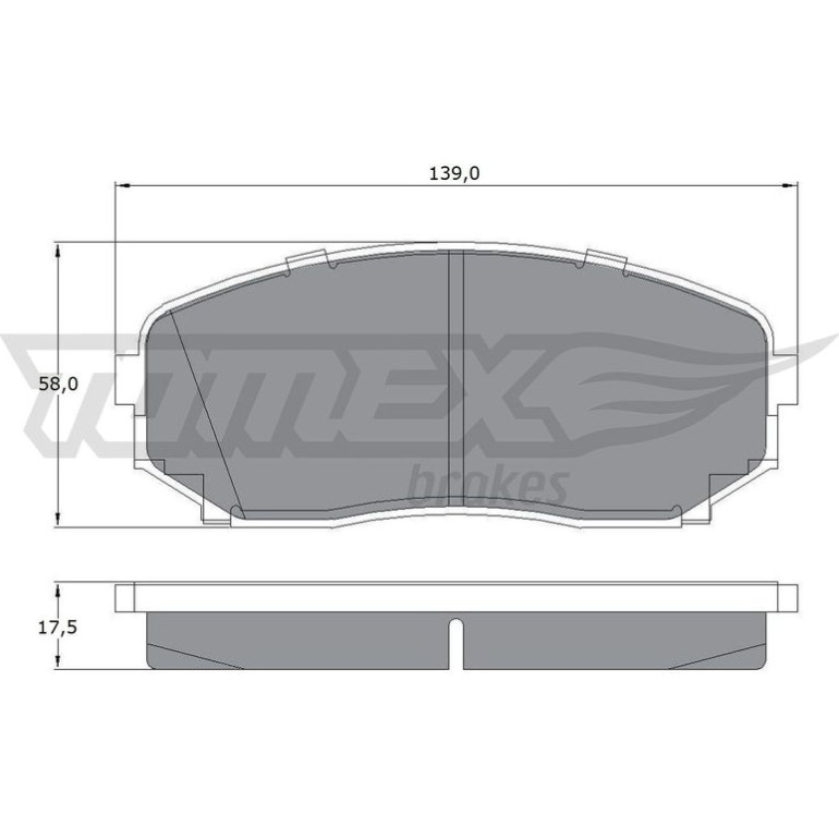 TOMEX brakes Bremsbelagsatz, Scheibenbremse TX 17-42 TOMEX brakes Bremsbelagsatz, Scheibenbremse TX 17-42