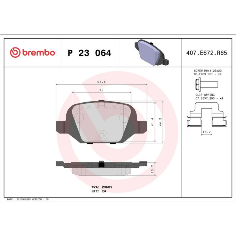 BREMBO Bremsklötze HA P 23 064