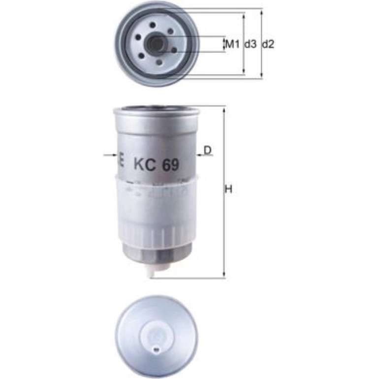 MAHLE Kraftstofffilter KC 69 MAHLE Kraftstofffilter KC 69
