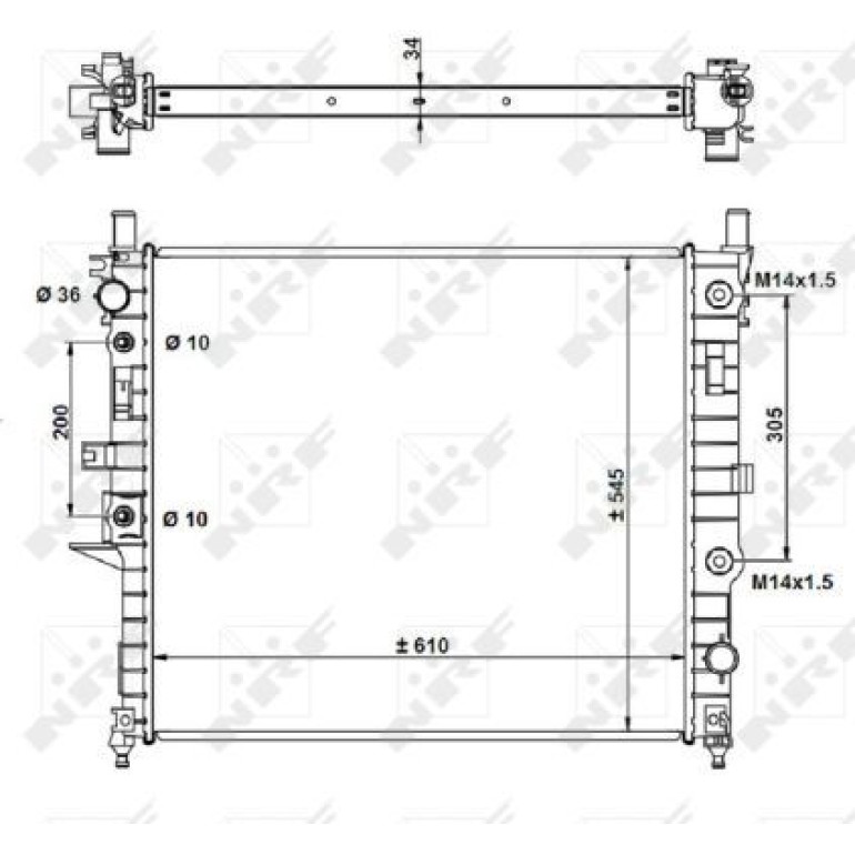 Kühler, Motorkühlung 55334 Kühler, Motorkühlung 55334