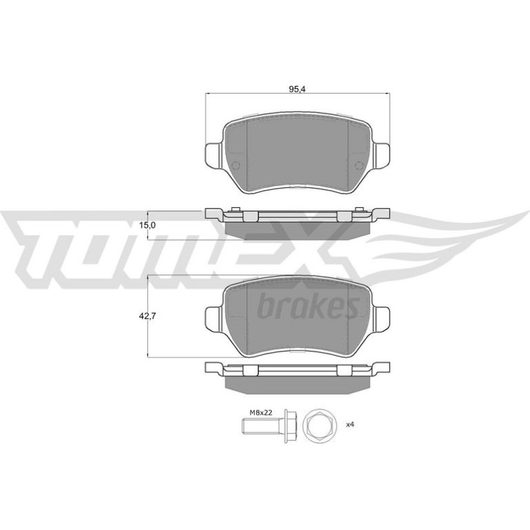 TOMEX brakes Bremsbelagsatz, Scheibenbremse TX 12-971 TOMEX brakes Bremsbelagsatz, Scheibenbremse TX 12-971