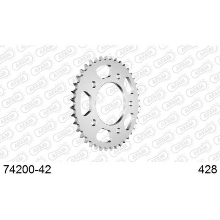 AFAM Kettenrad STAHL 42 Zähne 74200-42 AFAM Kettenrad STAHL 42 Zähne 74200-42