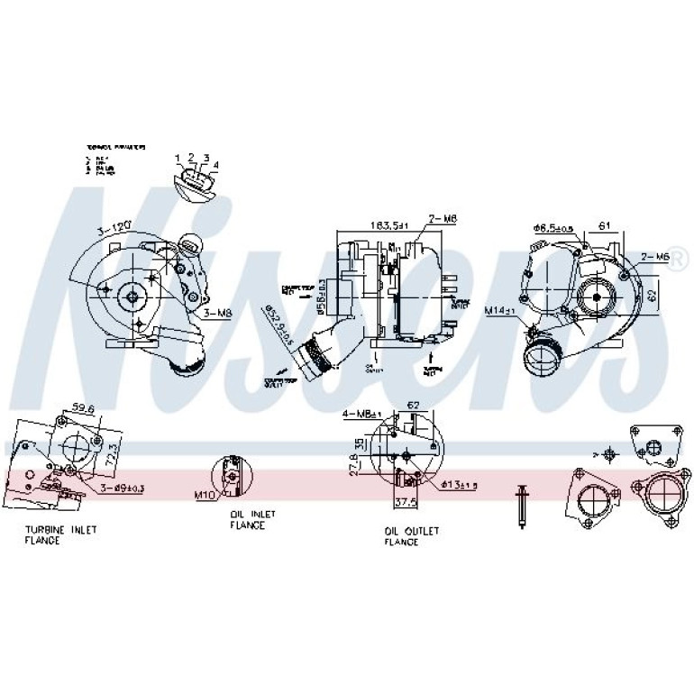NISSENS Turbolader 93280 NISSENS Turbolader 93280