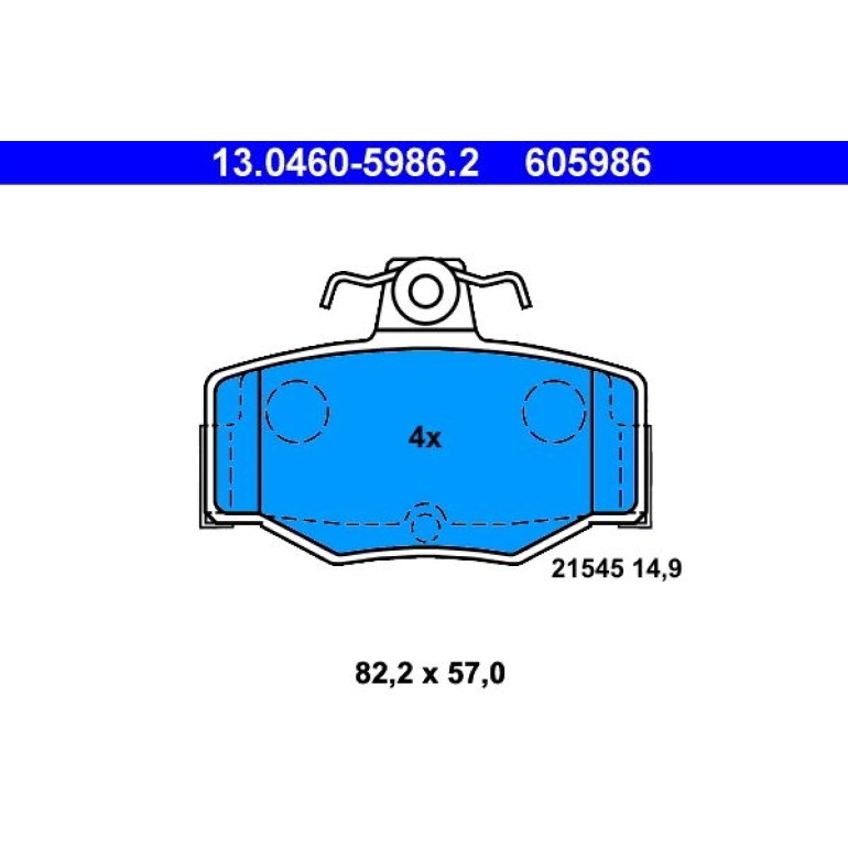 Bremsbelagsatz Nissan T. Almera/Primera 1,5-2,2 Dci 90-06 13.0460-5986.2 Bremsbelagsatz Nissan T. Almera/Primera 1,5-2,2 Dci 90-06 13.0460-5986.2