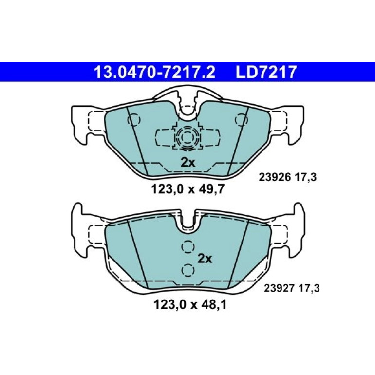 Bremsbelagsatz Bmw T. 1/3/X1 2.0-3.0 04-15 Keramik 13.0470-7217.2 Bremsbelagsatz Bmw T. 1/3/X1 2.0-3.0 04-15 Keramik 13.0470-7217.2