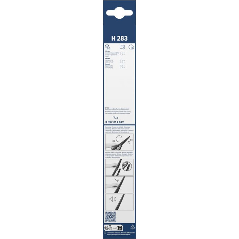 Bosch Heckscheibenwischer H283 3397011812 Bosch Heckscheibenwischer H283 3397011812