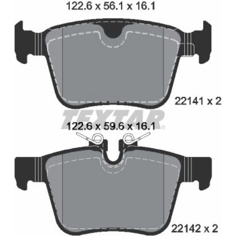 Bremsbelagsatz Volvo T. S90/V90/Xc90 2.0 14 2214101 Bremsbelagsatz Volvo T. S90/V90/Xc90 2.0 14 2214101
