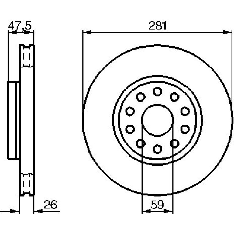 Bremsscheibe VA 0 986 478 460 Bremsscheibe VA 0 986 478 460