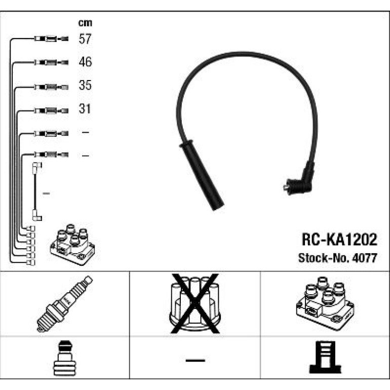 RC-KA1202 NGK - Zündkabelsatz 4077 RC-KA1202 NGK - Zündkabelsatz 4077