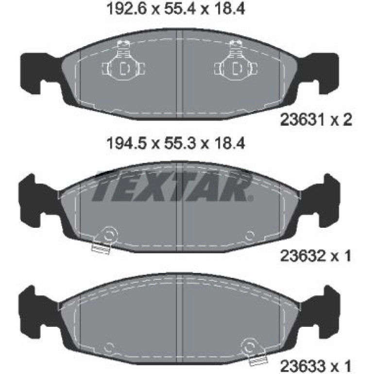 Bremsbelagsatz Jeep P. Grand Cherokee 99 2363101 Bremsbelagsatz Jeep P. Grand Cherokee 99 2363101