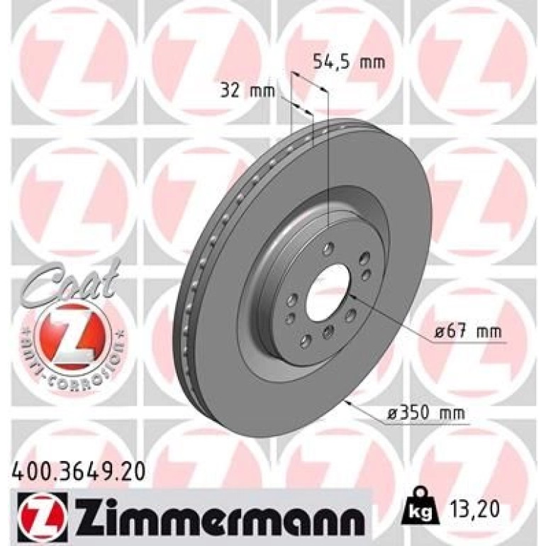 ZIMMERMANN Bremsscheibe 400.3649.20 ZIMMERMANN Bremsscheibe 400.3649.20