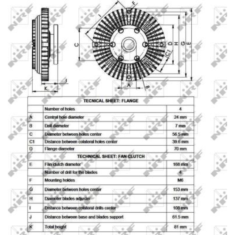 NRF Kupplung, Kühlerlüfter 49547 NRF Kupplung, Kühlerlüfter 49547