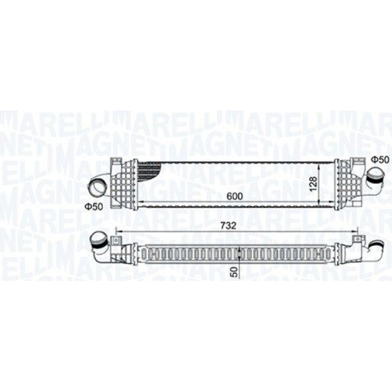 MAGNETI MARELLI Ladeluftkühler 351319204980 MAGNETI MARELLI Ladeluftkühler 351319204980