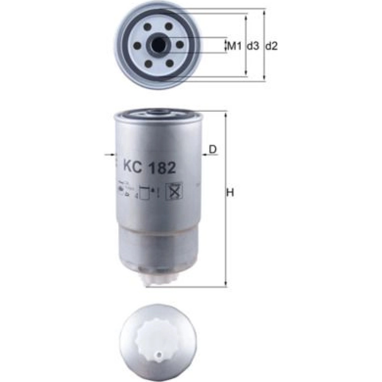 MAHLE Kraftstofffilter KC 182 MAHLE Kraftstofffilter KC 182