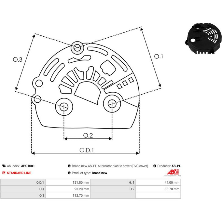 Schutzkappe, Generator APC1001 Schutzkappe, Generator APC1001