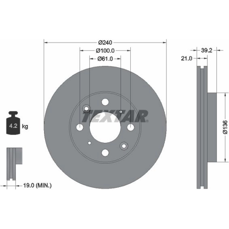 Bremsscheibe Honda P.Logo/Jazz 02-03 92110300 Bremsscheibe Honda P.Logo/Jazz 02-03 92110300