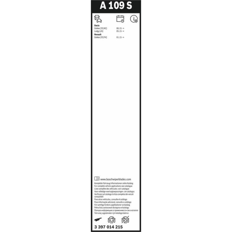 Bosch Scheibenwischer Aerotwin A109S 3397014215 Bosch Scheibenwischer Aerotwin A109S 3397014215