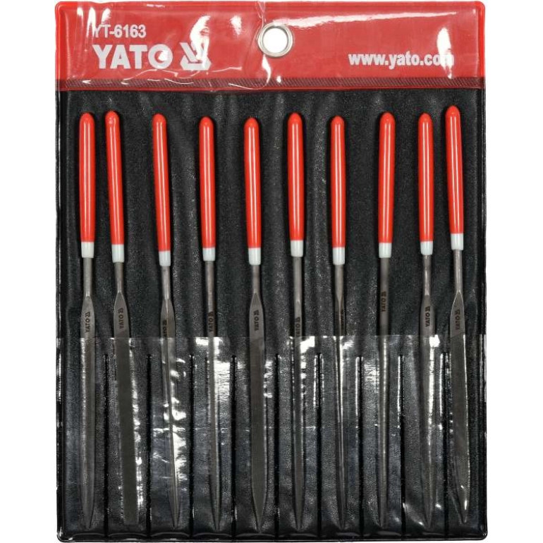 YATO YT-6163 Spitzfeilen Satz 10-teilig. 3 x 140 x 65 mm