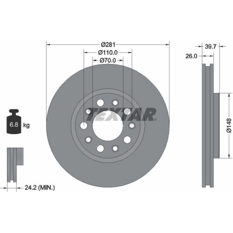 Bremsscheibe Alfa P. Giulietta 1.4-1.6 10 92230103 Bremsscheibe Alfa P. Giulietta 1.4-1.6 10 92230103
