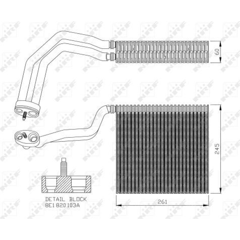 Verdampfer, Klimaanlage 36138 Verdampfer, Klimaanlage 36138